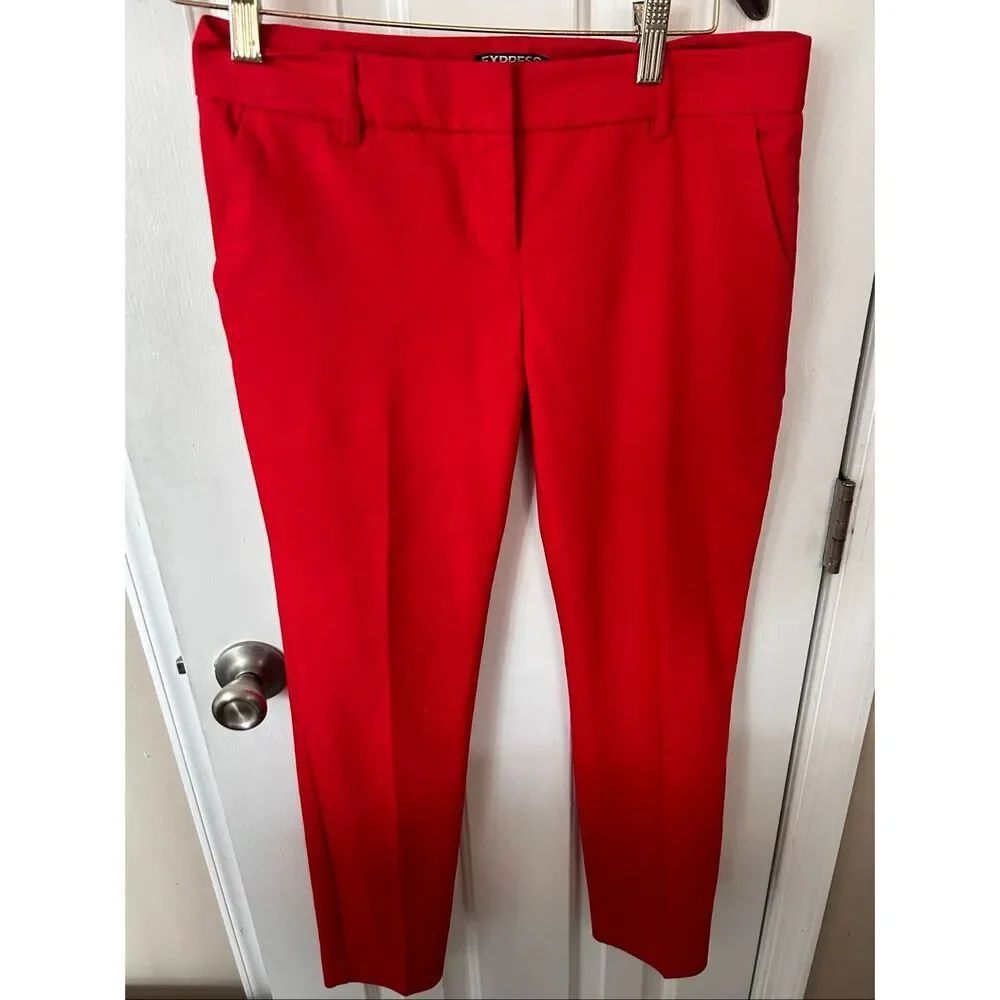 Express red dress pants size 4R work pants skinny